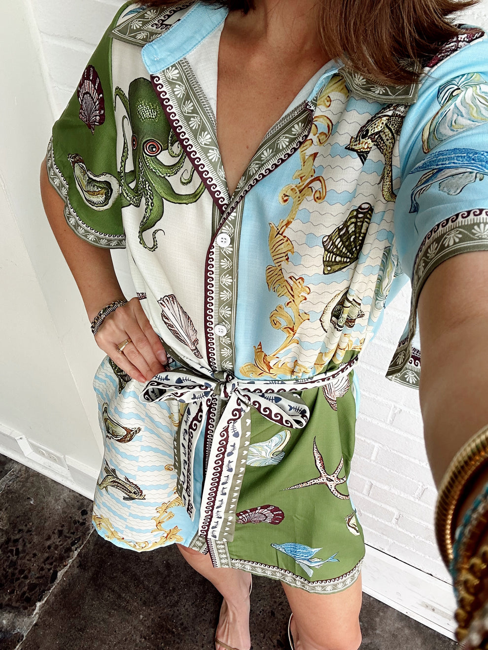 Cloister Collection | Printed Short Sleeve Dress