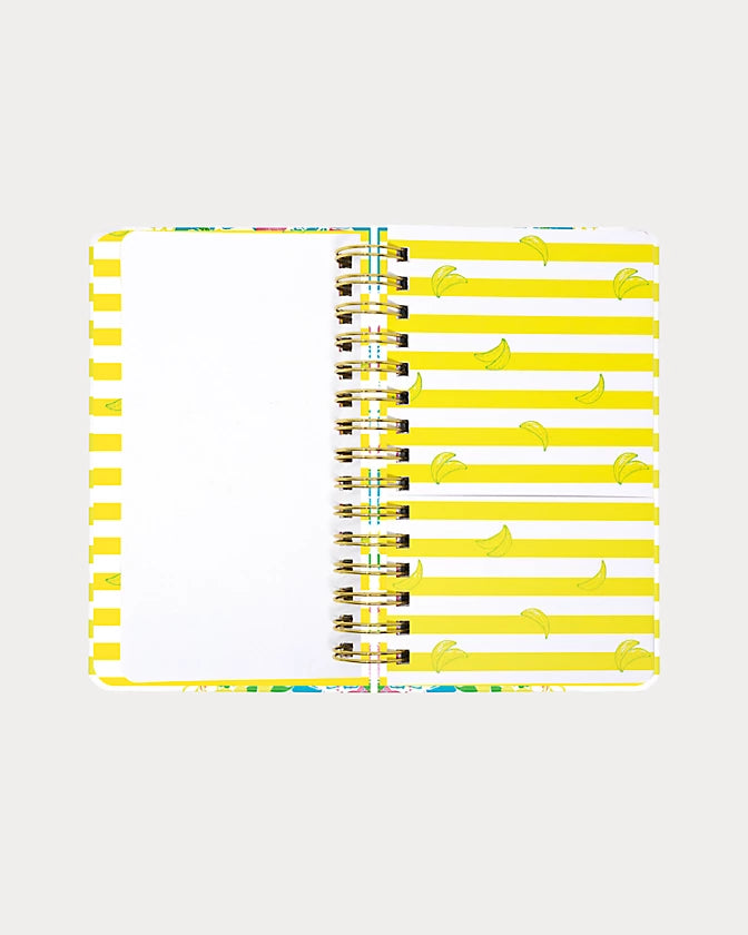 Floral Lilly Pulitzer 2026-2027 17 Month Medium Agenda notebook with gold spiral binding