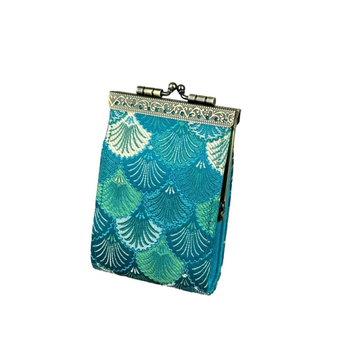 Shell Brocade Card Holder