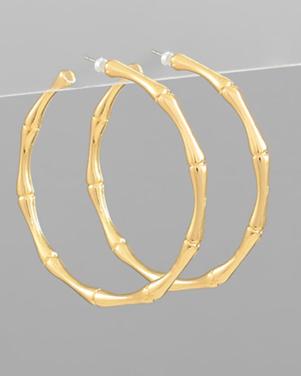 Golden Stella | Gold Bamboo Hoops