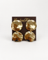 Gold Hammered Clip-on Earring pair of chunky gold disc drop earrings with a hammered texture.