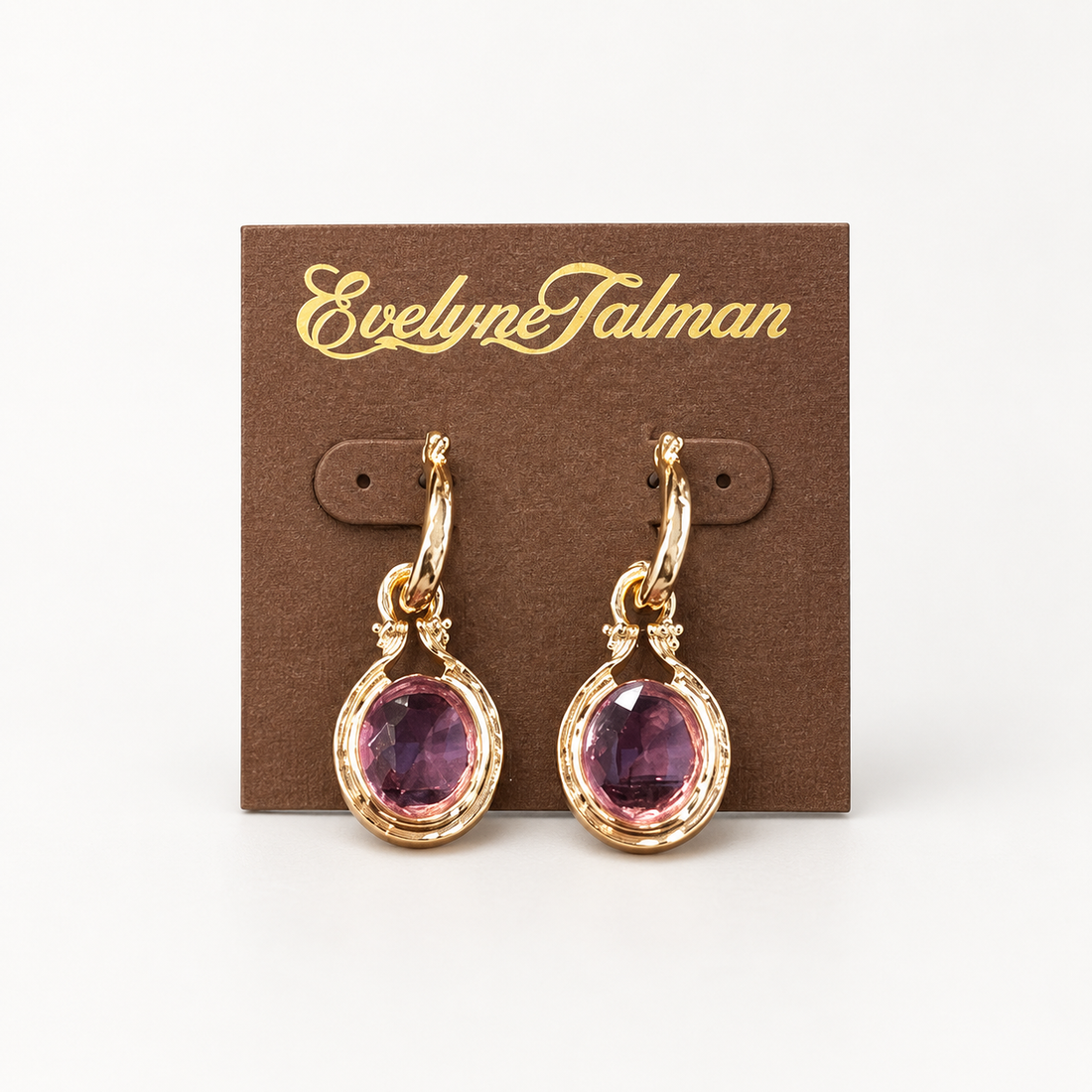 Medford Circular Drop Hoop Earring Periwinkle