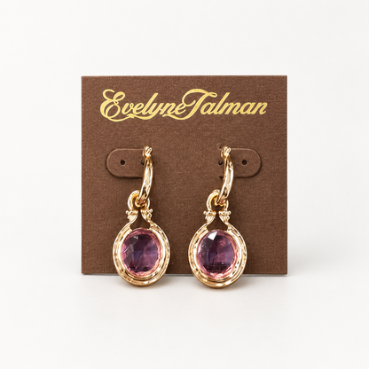 Medford Circular Drop Hoop Earring Periwinkle
