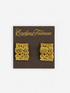 Gold Pebble Clip-on Earring pair of gold-toned textured cuff earrings