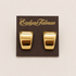 Gold Tapered Clip-on Earrings pair of gold geometric stud earrings