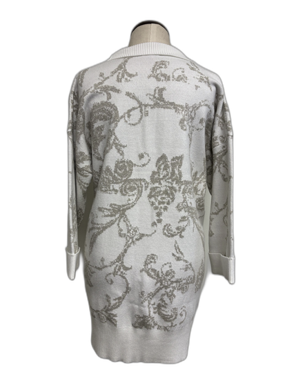 The H Edition | 3/4 Sleeve Cardigan with Gold Pasiley Details