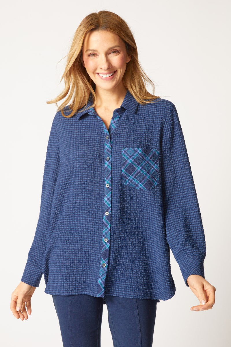 Habitat | Girl Gone Plaid Boyfriend Pocket Shirt