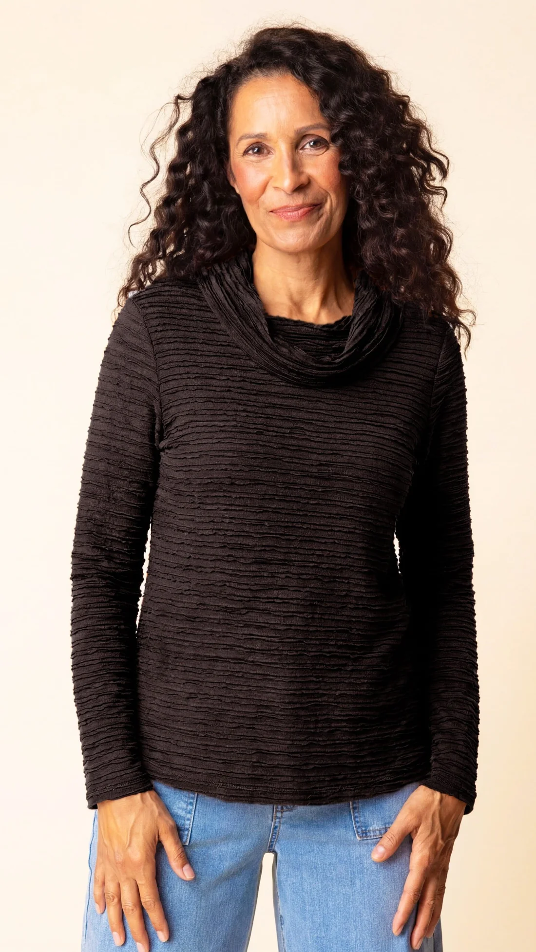 Habitat Lustre Lines Cowl Top