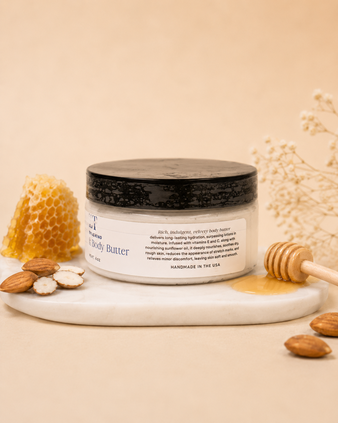 Jar of Honey &amp; Almond Ultra Thick Body Butter 