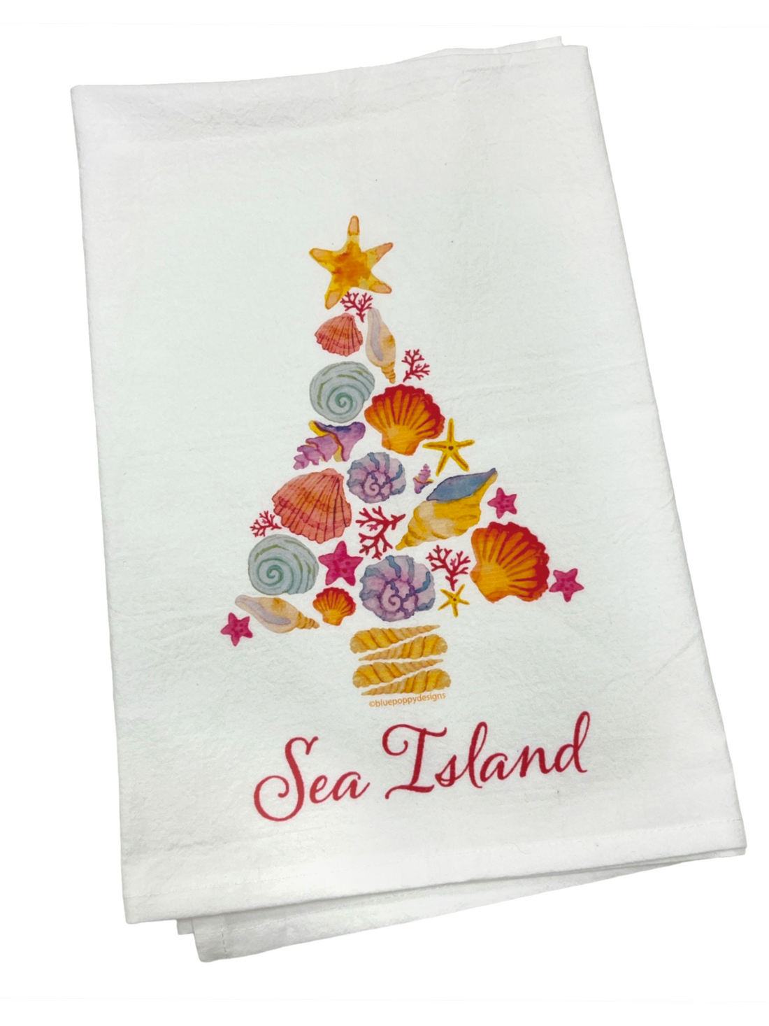 Blue Poppy | Christmas Tree  Towel