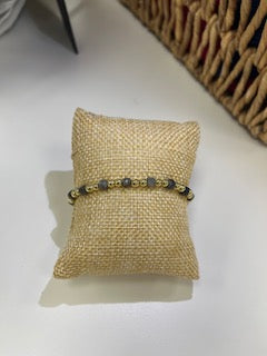 Gold Brown Beaded