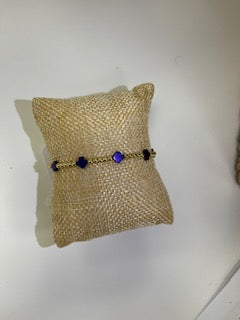 Purple Clover Gold Bracelet
