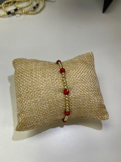 Cloister Collection | Red Gold Beaded Bracelet