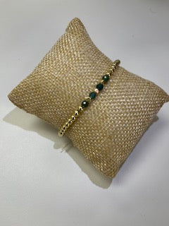 Shine Star | Hunter Green Beaded Bracelet