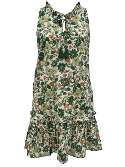 Soleil De Mer | Ella Mini Dress -white Green