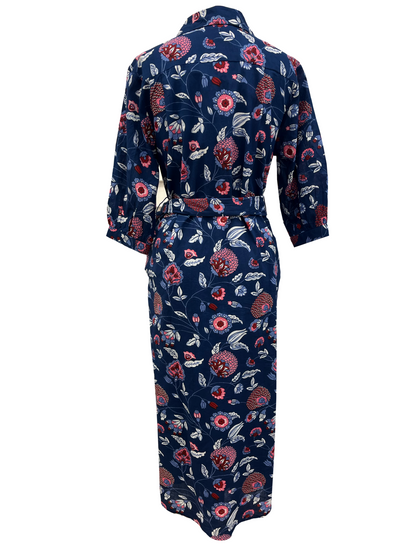 Soleil De Mer | Rosey Maxi Dress - Navy Pink