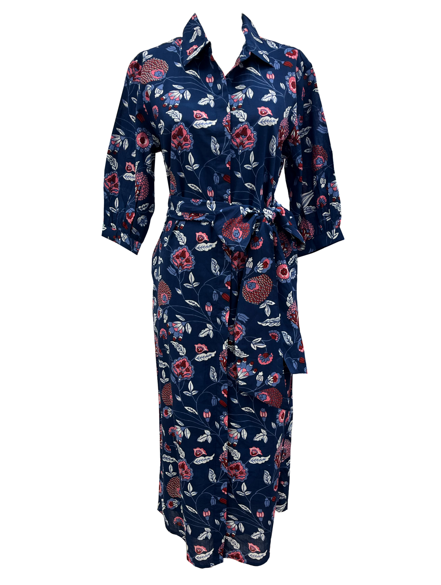 Soleil De Mer | Rosey Maxi Dress - Navy Pink