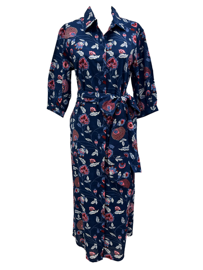 Soleil De Mer | Rosey Maxi Dress - Navy Pink