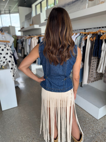 Franka Vest - Dark Denim