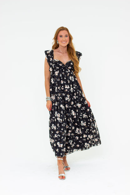 Lilly Sweetheart Neckline Maxi Dress - Flower Basket