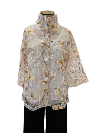Damee | Floral Sequin Jacket