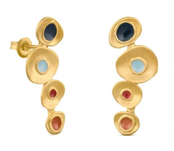 Joidart | Stacked Colored Circles Earrings
