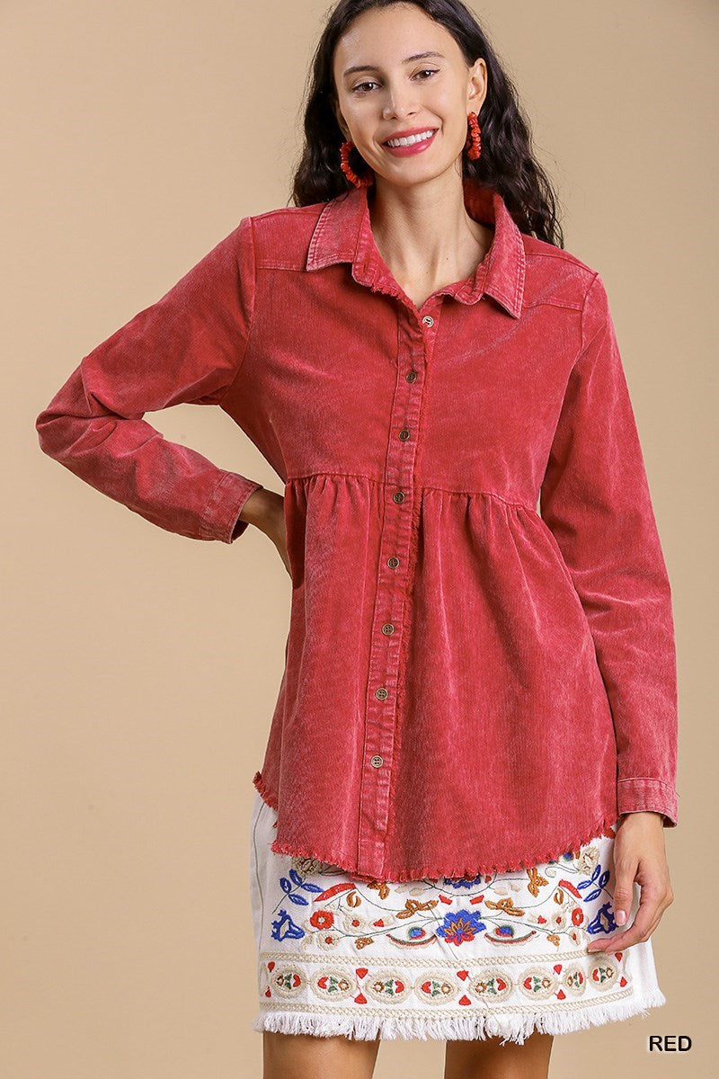 Umgee Usa | Mineral Wash Collared Tunic