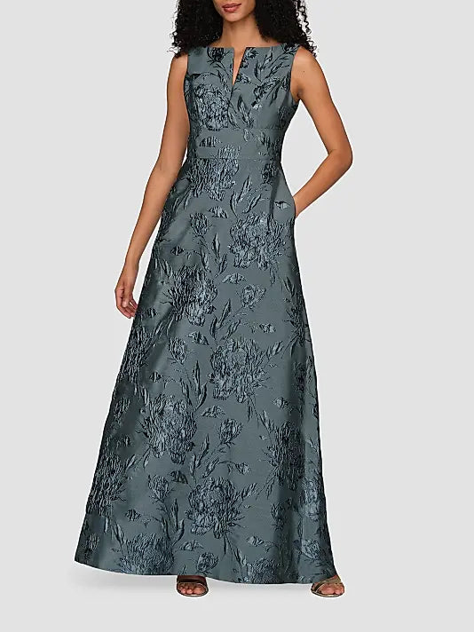 Kay Unger Guilietta Gown - 55115200 Slate Blue 