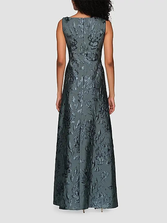 Kay Unger Guilietta Gown - 55115200 Slate Blue 