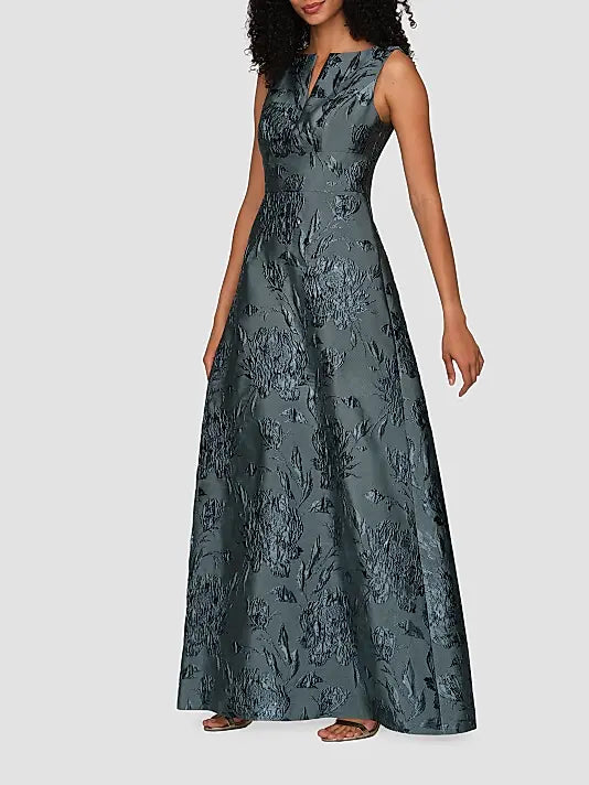 Kay Unger Guilietta Gown - 55115200 Slate Blue 