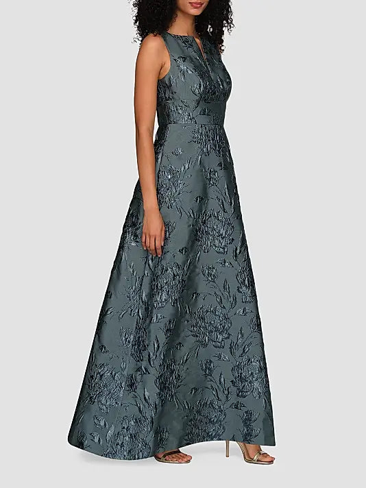 Kay Unger Guilietta Gown - 55115200 Slate Blue 