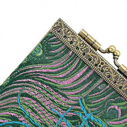 Peacock Brocade Card Holder