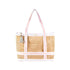 Woven tote Lifeguard Press Beach Hat Tote, Lilly Garden Home bag with pink straps 