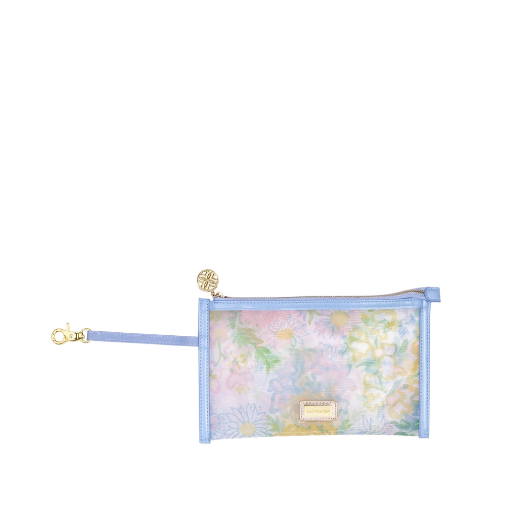 Lifeguard Press Cooler Bag, Lilly Garden Stripe multicolored striped cooler bag with floral pattern