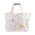 Lifeguard Press Cooler Bag, Sun Tiles Home patterned tote cooler bag with a pink strap