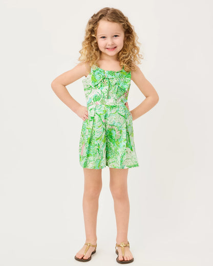 Girls Lilly | Janie and Jack Girls Tinker Bow Romper in resort white ship to shore