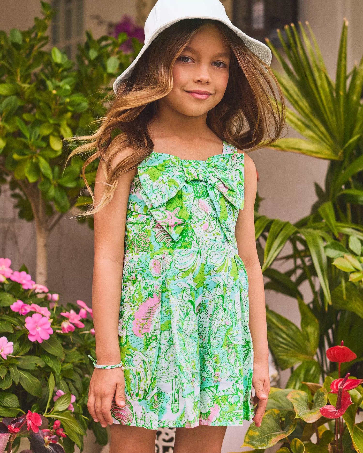 Girls Lilly | Janie and Jack Girls Tinker Bow Romper in resort white ship to shore