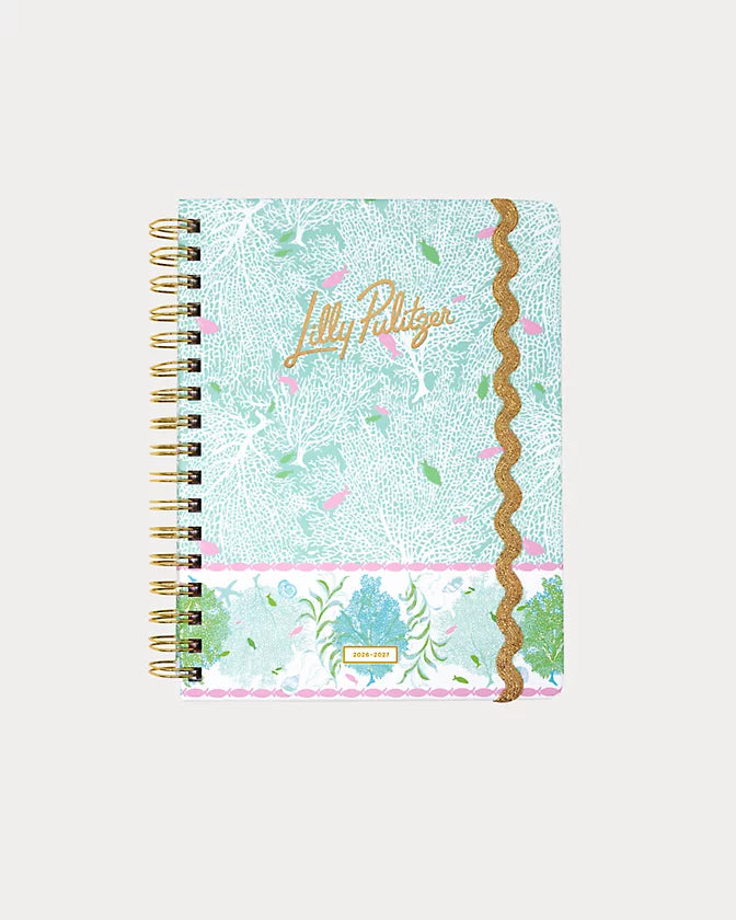 Lilly Pulitzer 2026-2027 17 Month Large Agenda in the color Mint Condition Fantastical
