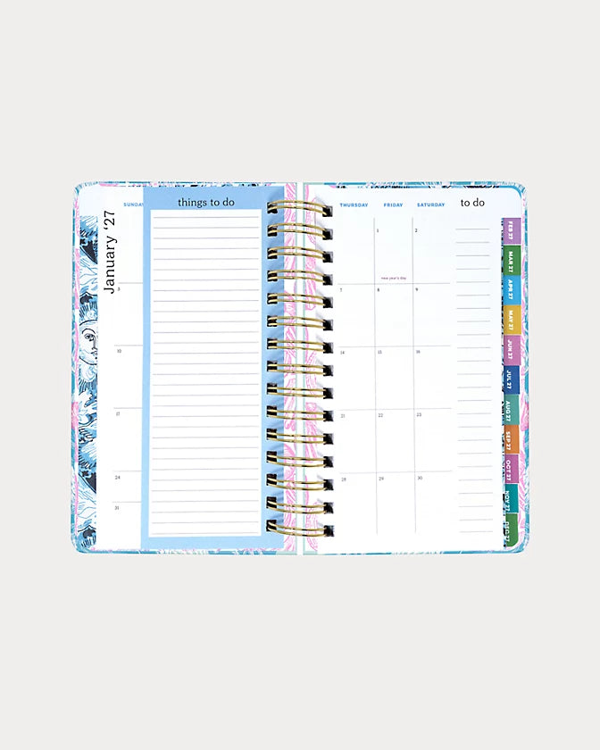 Lilly Pulitzer 2026-2027 17 Month Medium Agenda in Capri Blue Shelden
selected with jellyfish and shell design