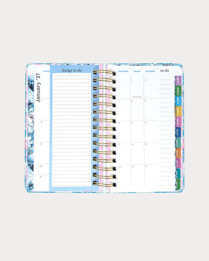 Lilly Pulitzer 2026-2027 17 Month Medium Agenda in Capri Blue Shelden
selected with jellyfish and shell design
