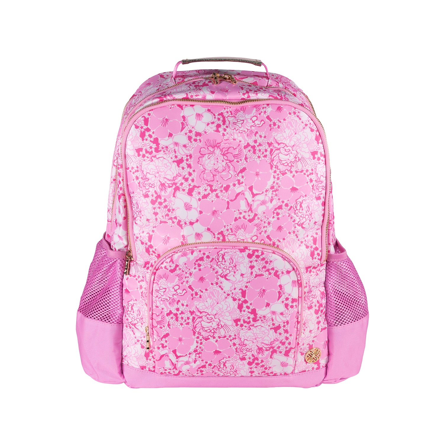 Lilly Pulitzer Backpack Conch Shell Pink  Pink floral patterned backpack