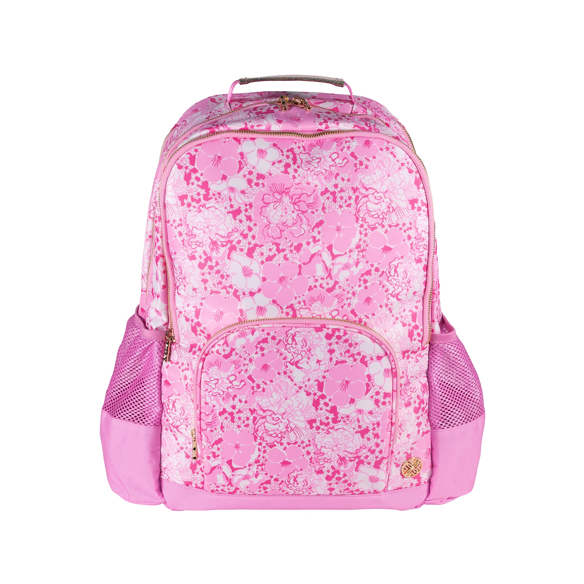 Lilly Pulitzer Backpack Conch Shell Pink  Pink floral patterned backpack