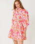 Lilly Pulitzer Drena Dress in the color Resort White Pansy Fansy Engineered Woven Dress