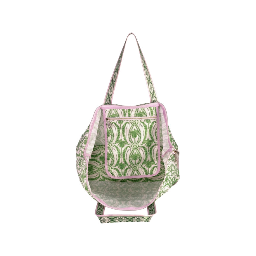 Lilly Pulitzer Packable Tote, Textured Palm Stripe