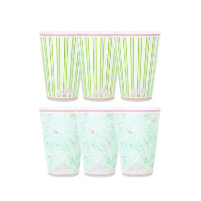 Lilly Pulitzer Pool Cup Set Color: Mint Condition Fantastical