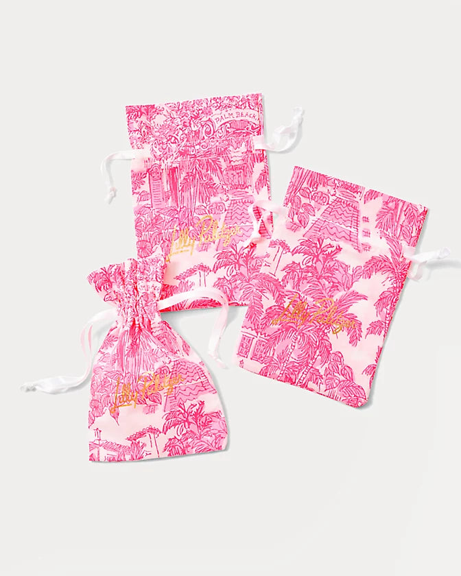 Lilly Pulitzer Sunshine Grove Bangle Bracelet gold bracelet with pink beads 