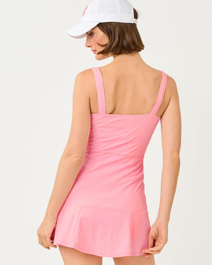 Women;s Lilly Pulitzer UPF 50+ Luxletic® Tarrington Active Dress in conch shell pink