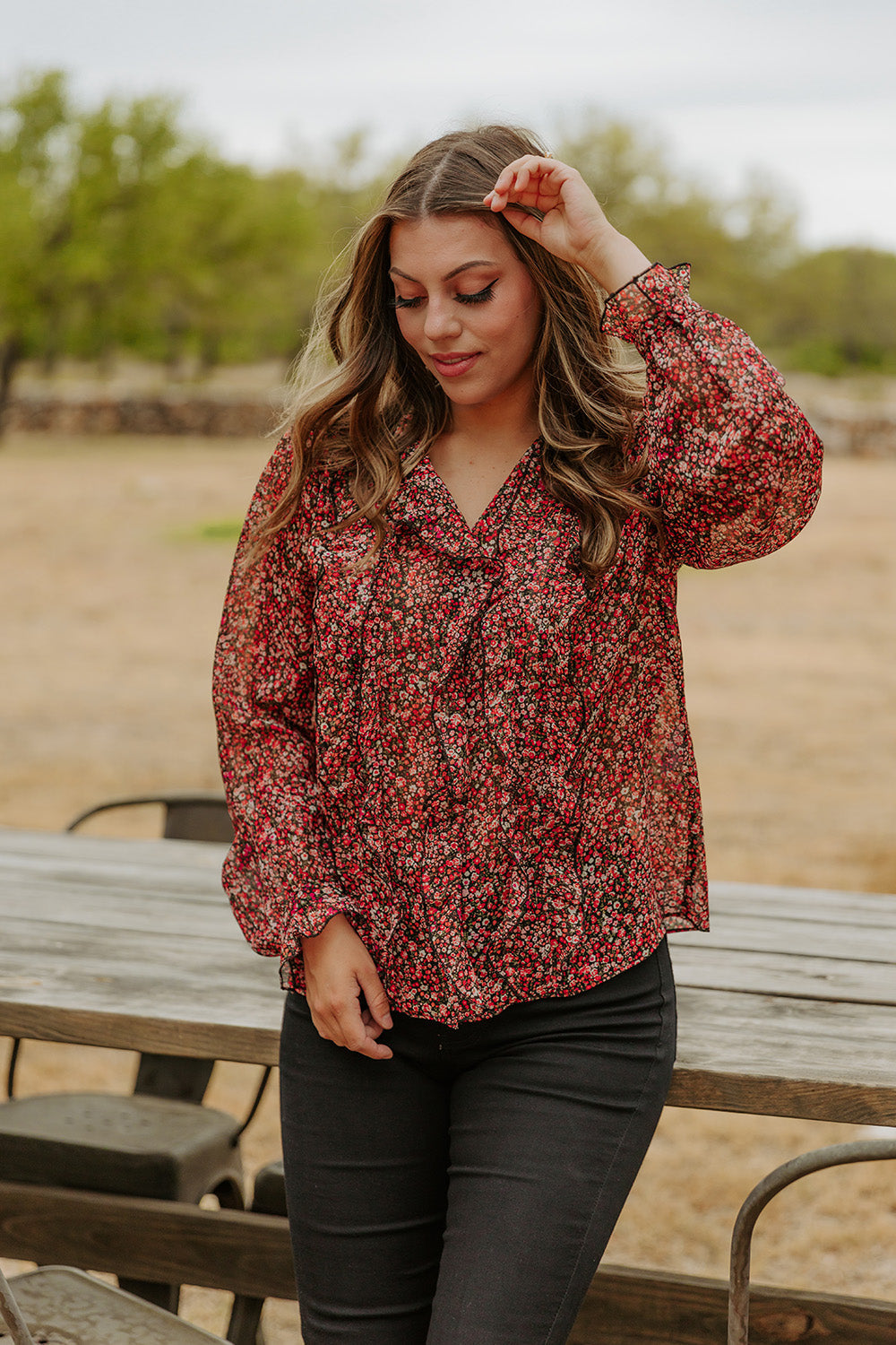 Lonnie Long Sleeve Blouse - Amour