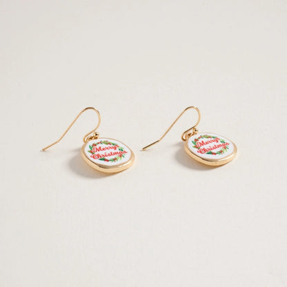 Pair of earrings with &