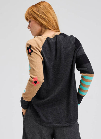 Zaket &amp; Plover | Po Stripe Sleeve Sweater